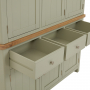 Marbury Sage Green Painted Triple Kitchen Larder Pantry Cupboard