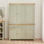 Marbury Sage Green Painted Triple Kitchen Larder Pantry Cupboard