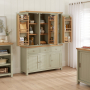 Marbury Sage Green Painted Triple Kitchen Larder Pantry Cupboard