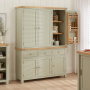 Marbury Sage Green Painted Triple Kitchen Larder Pantry Cupboard