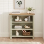 Marbury Sage Green Painted Small Low Bookcase