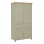 Marbury Sage Green Painted Double Kitchen Larder Pantry Cupboard