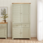 Marbury Sage Green Painted Double Kitchen Larder Pantry Cupboard