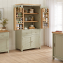 Marbury Sage Green Painted Double Kitchen Larder Pantry Cupboard