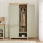 Marbury Sage Green Painted Double Hallway Coat & Shoe Cupboard