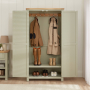 Marbury Sage Green Painted Double Hallway Coat & Shoe Cupboard