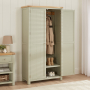 Marbury Sage Green Painted Double Hallway Coat & Shoe Cupboard