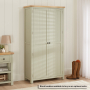 Marbury Sage Green Painted Double Hallway Coat & Shoe Cupboard