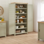 Marbury Sage Green Painted Double Shaker Kitchen Pantry Cupboard