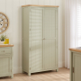 Marbury Sage Green Painted Double Shaker Kitchen Pantry Cupboard