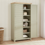 Marbury Sage Green Painted Double Shaker Linen Cupboard