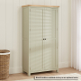 Marbury Sage Green Painted Double Shaker Linen Cupboard