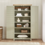 Marbury Sage Green Painted Double Shaker Linen Cupboard