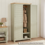 Marbury Sage Green Painted Double Shaker Kitchen Pantry Cupboard