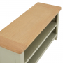 Marbury Sage Green Painted Shoe Storage Hallway Bench