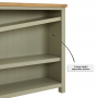 Marbury Sage Green Painted Wide Low Large Bookcase