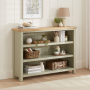 Marbury Sage Green Painted Wide Low Large Bookcase