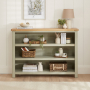 Marbury Sage Green Painted Wide Low Large Bookcase