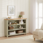 Marbury Sage Green Painted Wide Low Large Bookcase