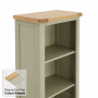 Marbury Sage Green Painted Tall Narrow Bookcase with 1 Door Cupboard