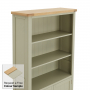 Marbury Sage Green Painted Tall Wide Bookcase with 2 Door Cupboard