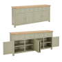 Marbury Sage Green Painted Extra Large 4 Drawer 4 Door Sideboard