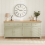 Marbury Sage Green Painted Extra Large 4 Drawer 4 Door Sideboard