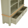 Marbury Sage Green Painted Grand Double Library Bookcase with 2 Drawers