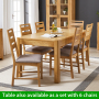 Soho Oak Medium Extending Dining Table – to seat 4 to 6 people