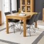 Soho Oak Medium Dining Table with 4 qty Brogan Charcoal Chair Set