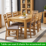 Soho Oak Medium Dining Table with 4 Dining Chairs Set