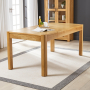 Soho Oak Medium Dining Table with 4 Dining Chairs Set