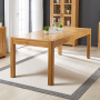 Soho Oak Large Dining Table with 6 qty Brogan Charcoal Chair Set