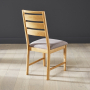 Soho Oak Dining Chair with Fabric Seat Pad