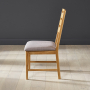 Soho Oak Dining Chair with Fabric Seat Pad