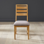 Soho Oak Dining Chair with Fabric Seat Pad