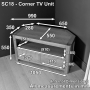 Soho Oak Corner TV Unit - Up to 50” TV Size