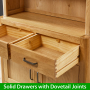 Soho Oak Small Glazed 2 Door 2 Drawer Dresser