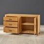 Soho Oak Large Sideboard with 3 Drawers and 2 Doors