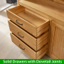 Soho Oak Large Glazed Dresser