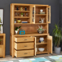 Soho Oak Large Glazed Dresser