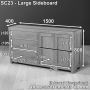 Soho Oak Large Sideboard with 3 Drawers and 2 Doors