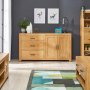 Soho Oak Large Sideboard with 3 Drawers and 2 Doors