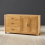 Soho Oak Large Sideboard with 3 Drawers and 2 Doors