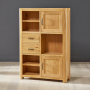 Soho Oak Tall Open Display Shelf Unit 