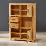 Soho Oak Tall Open Display Shelf Unit 