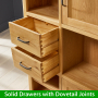 Soho Oak Tall Open Display Shelf Unit 