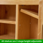 Soho Oak Tall Open Display Shelf Unit 