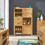 Soho Oak Tall Open Display Shelf Unit 