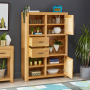 Soho Oak Tall Open Display Shelf Unit 